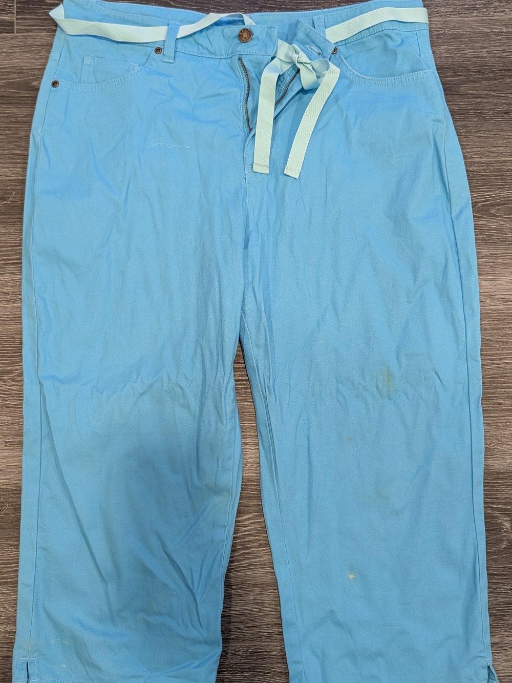 Basic Editions Light Blue Drawstring Chinos